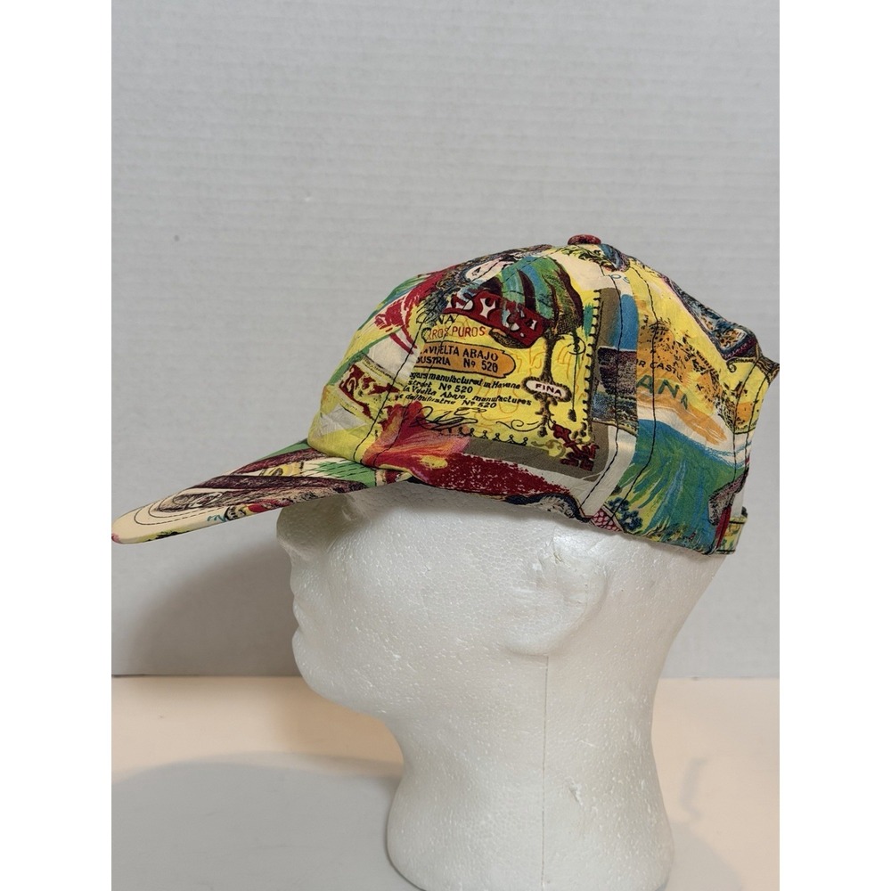 Vintage Jams World All Over Print Havana Hat Made in USA‎ Colorful Strapback